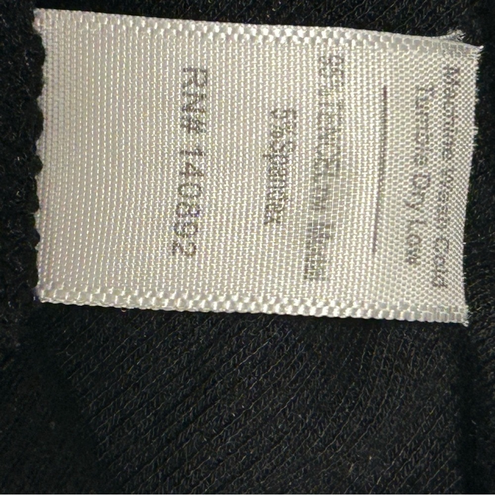 Marine Layer Lexi Ribbed 5 Button Henley V-Neck Long Sleeve Black Basic Top Sz M - Picture 8 of 9